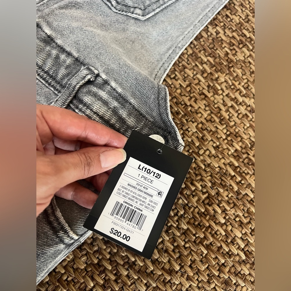 Brand New. Art Class gray Denim overall dress - Picture 3 of 6